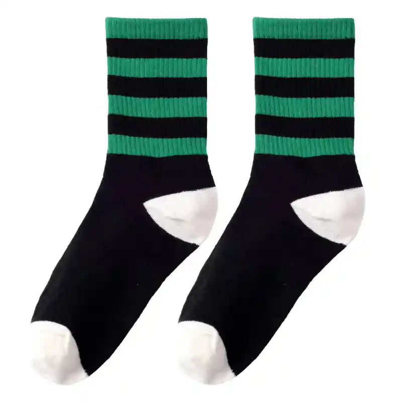 Cotton Socks with Geometric Smiley Face Hip Hop Style