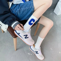 Cotton Solid Color C Letter Socks One Size Tube Height