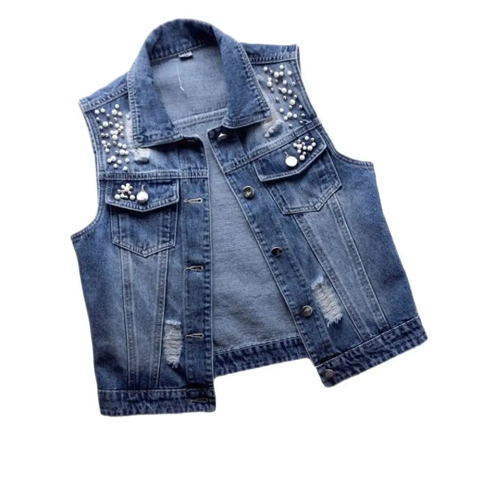 Cotton Solid Outerwear Type Vest with Adjustable Waist