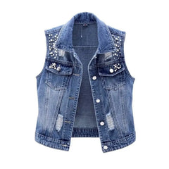 Cotton Solid Outerwear Type Vest with Adjustable Waist
