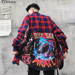 Cotton Spandex Shirt High Street Hip Style