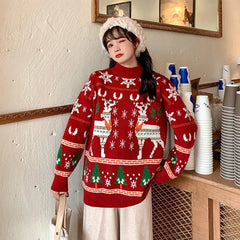 Cotton Stand Collar Unisex Long Sleeve Sweater