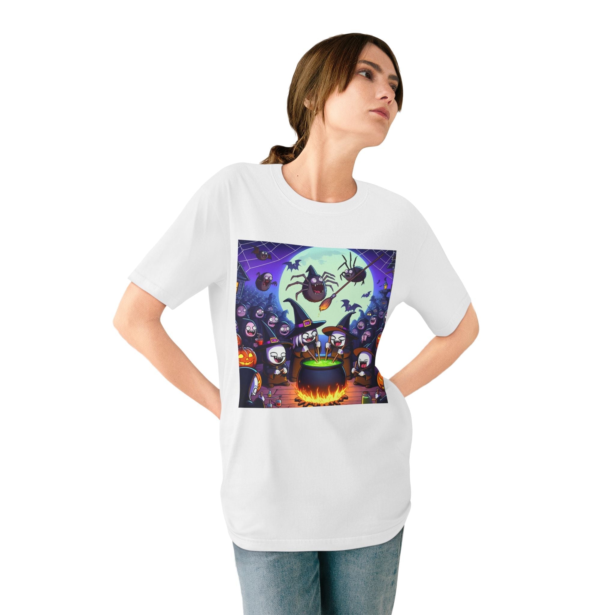 Cotton T-Shirt Classic Spooky Portrayal Witches Cook-off