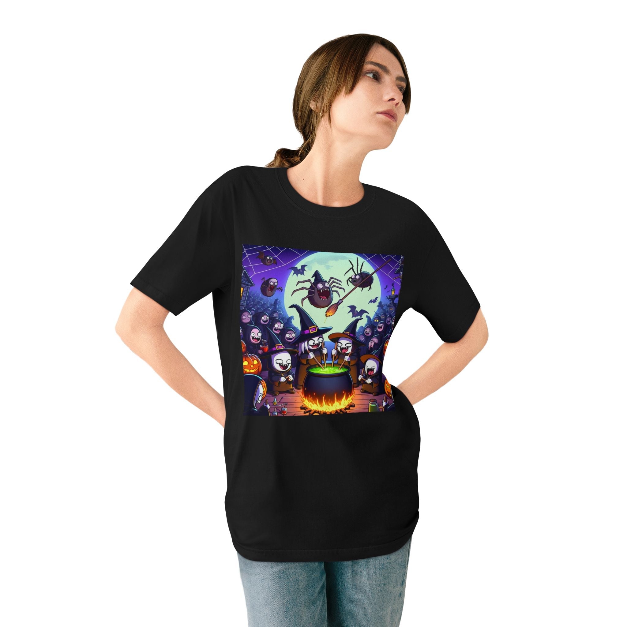Cotton T-Shirt Classic Spooky Portrayal Witches Cook-off