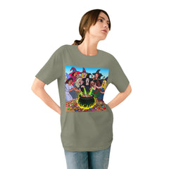Cotton T Shirt Multicultural Witch Party Ghoul Gathering