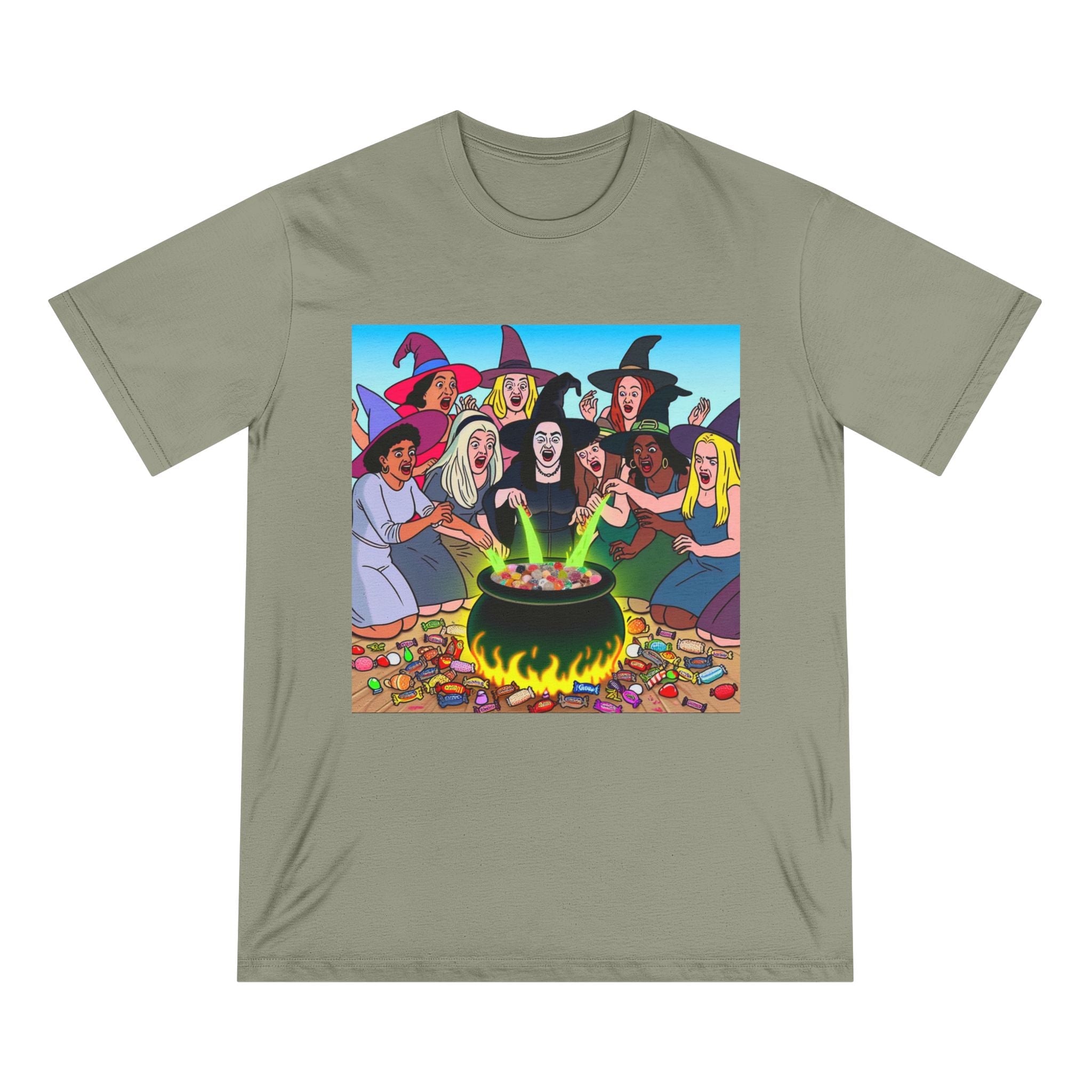 Cotton T Shirt Multicultural Witch Party Ghoul Gathering