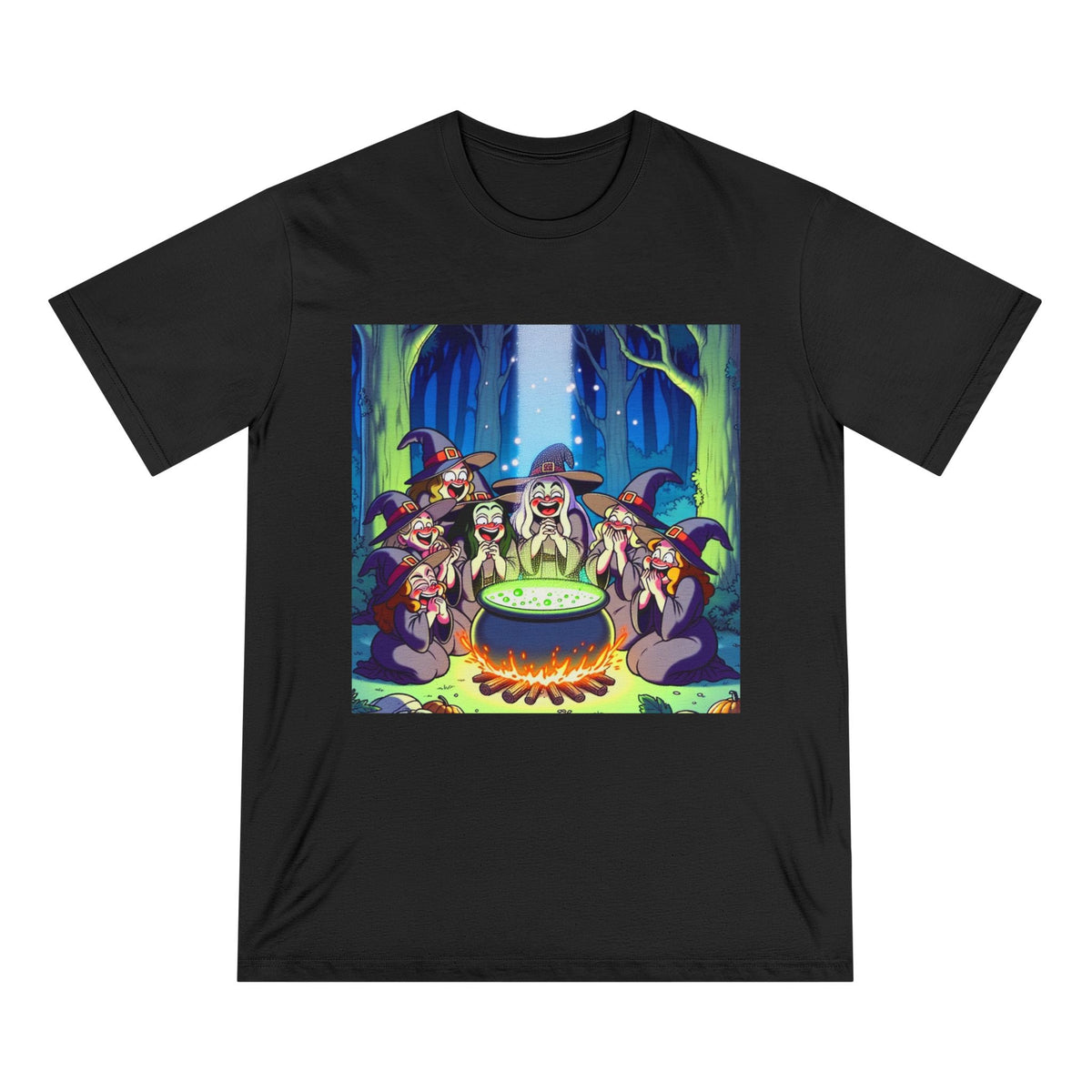 Cotton T-Shirt Witches Forest Scene Timeless Fright Night