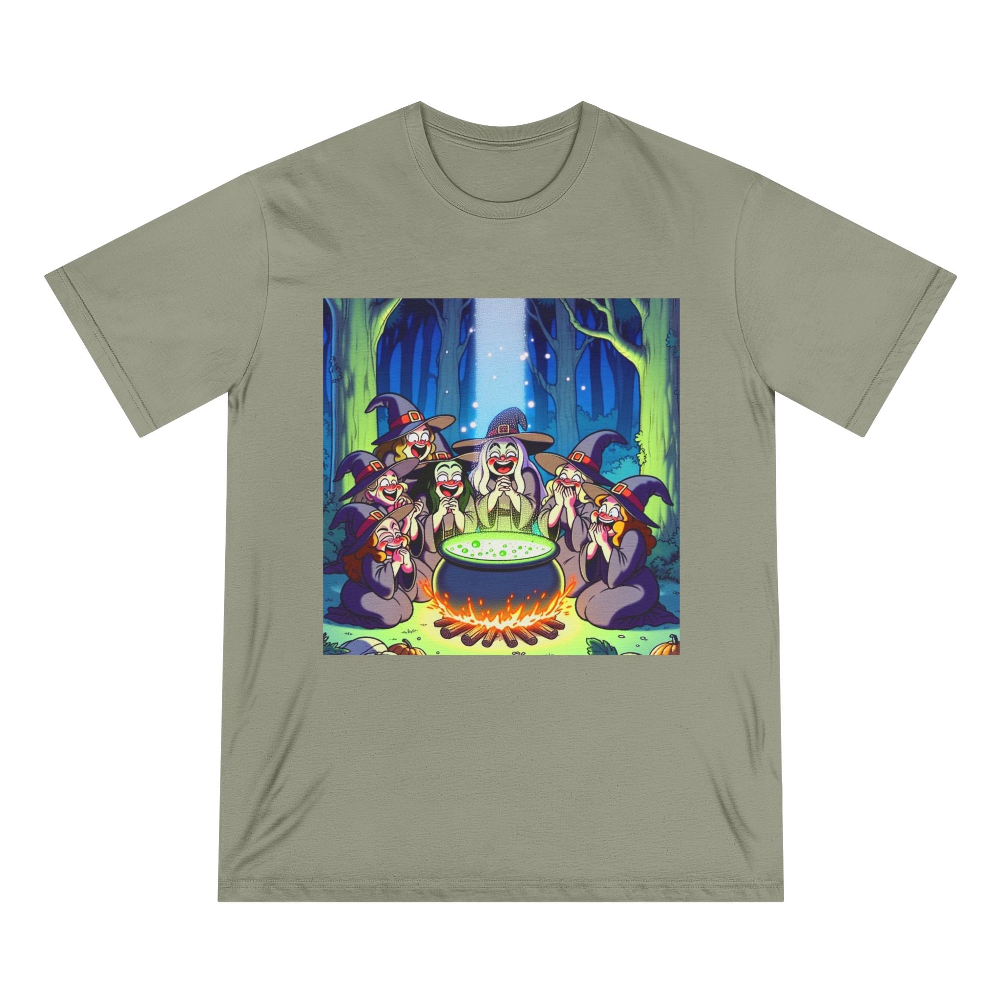 Cotton T-Shirt Witches Forest Scene Timeless Fright Night