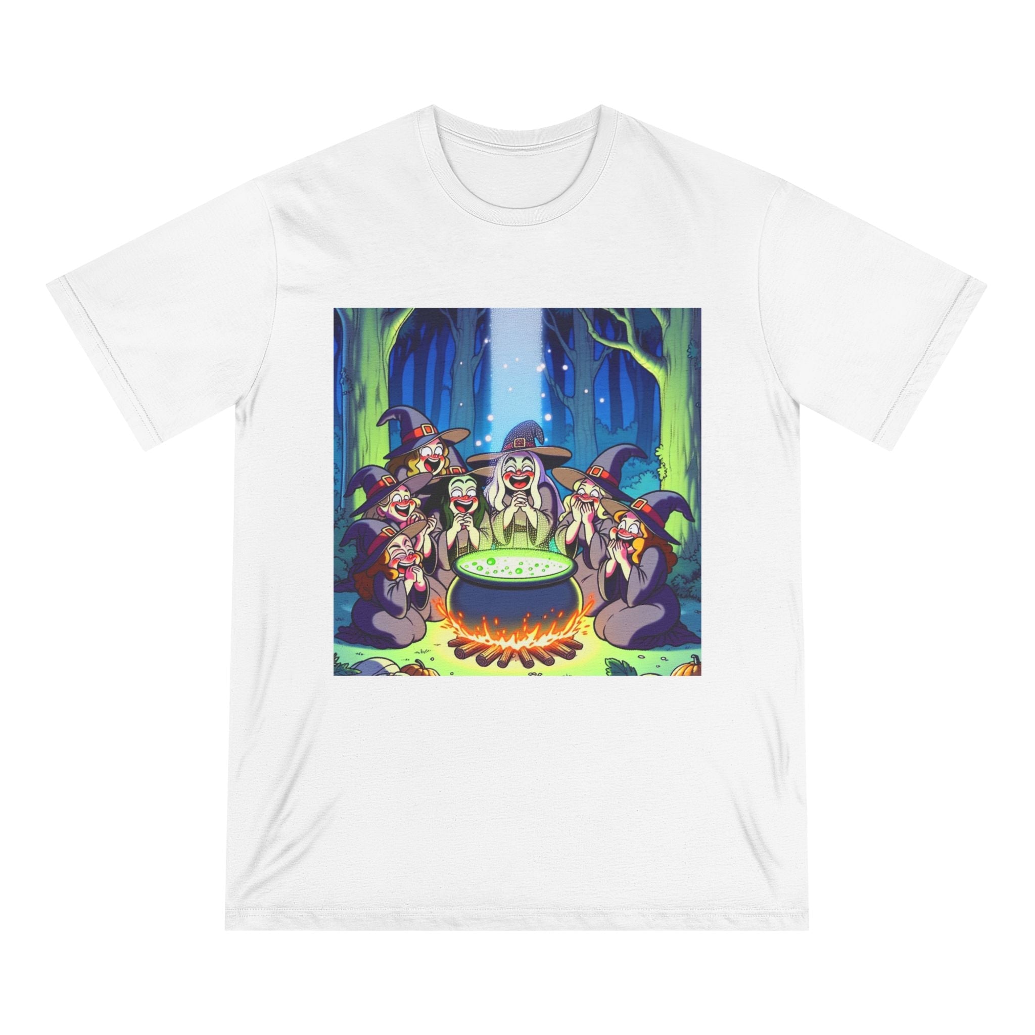 Cotton T-Shirt Witches Forest Scene Timeless Fright Night