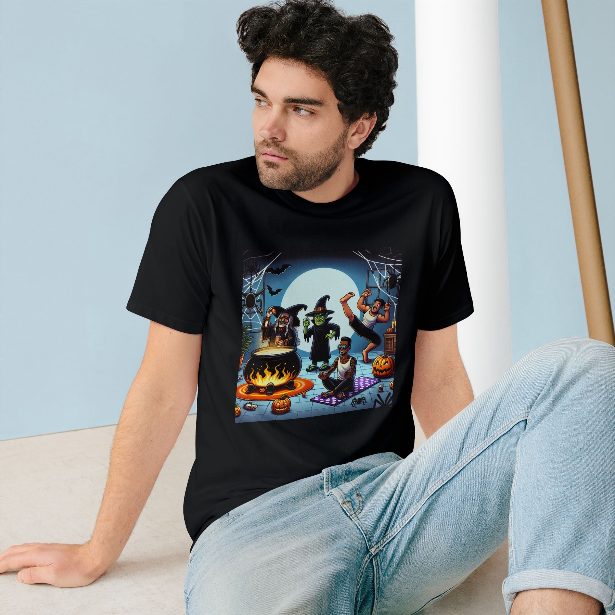 Cotton T Shirt with Classically Spooky Specters Design