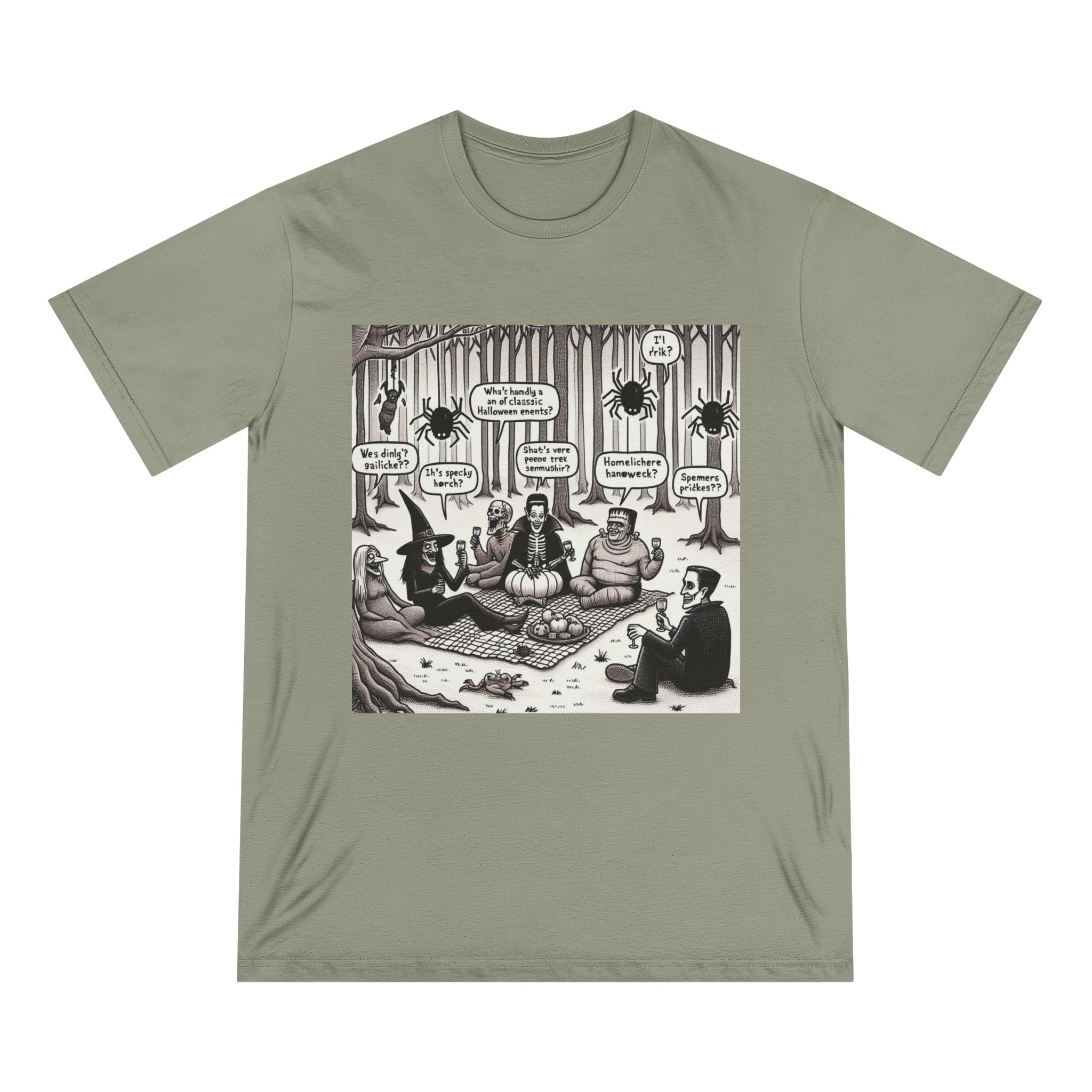 Cotton T-Shirt with Whimsical Fear Fables Halloween Design