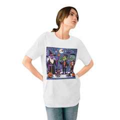 Cotton Terror T Shirt with Halloween Cartoon Characters