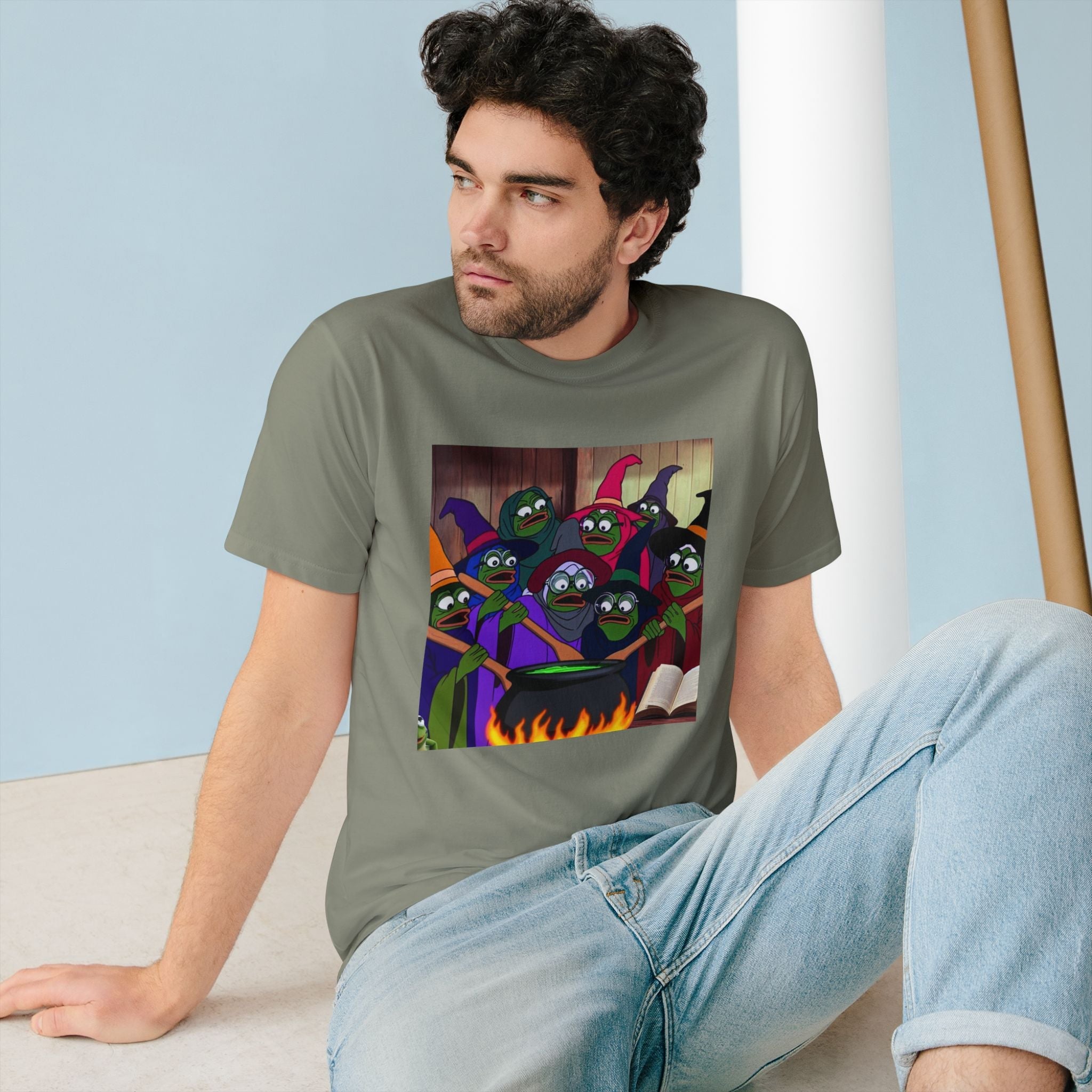 Cotton Terror T-Shirt with Mystic Shadows Witch Design