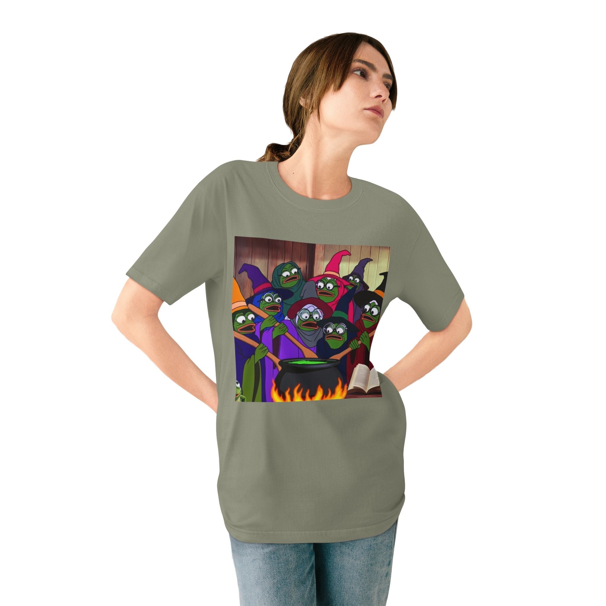 Cotton Terror T-Shirt with Mystic Shadows Witch Design