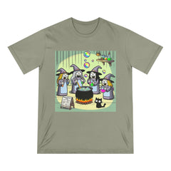 Cotton Unconventional Halloween T-Shirt with Witches