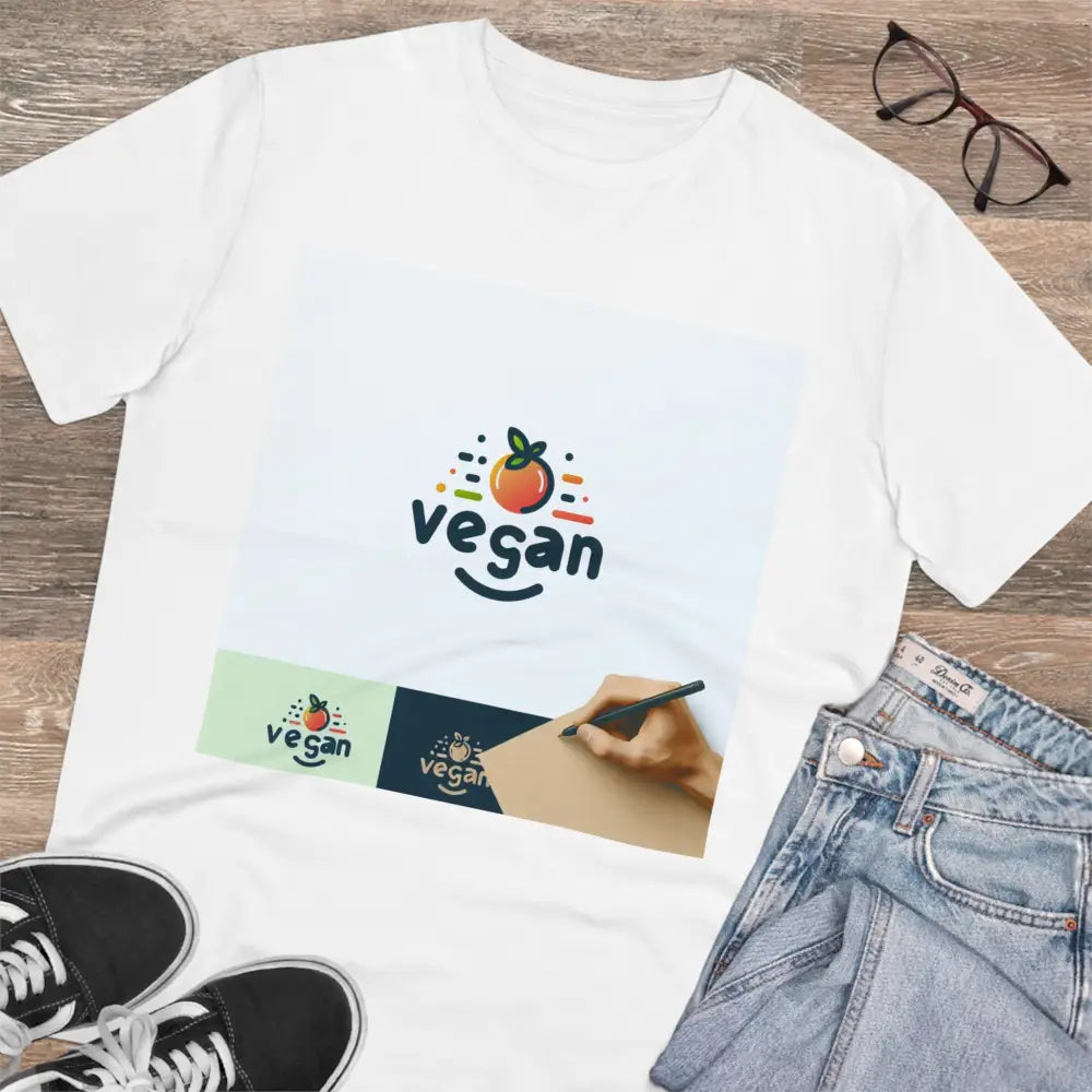 Cotton Vegan Logo T-Shirts with Refined Typography