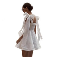 Thumbnail for Cotton White Bow Ribbon Dress