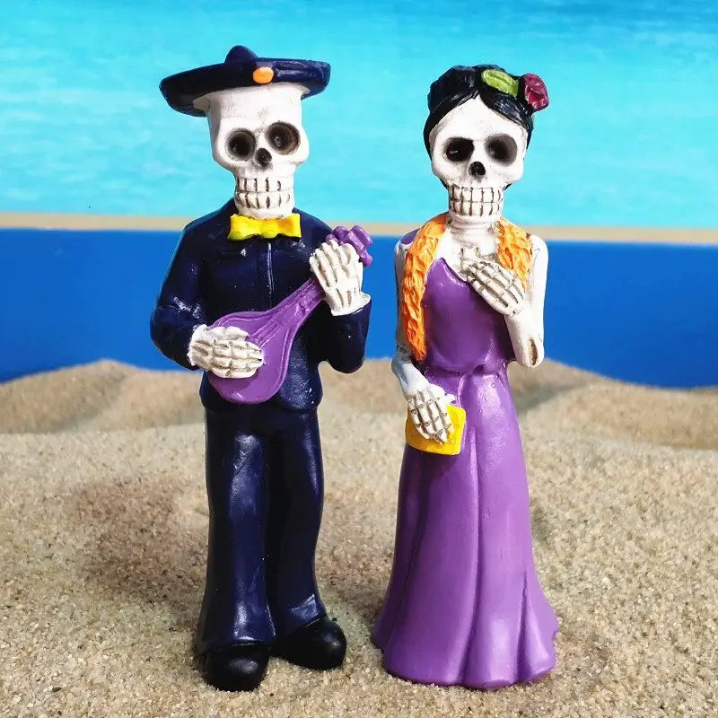 Couple Skull Statues Creative Home Decoration