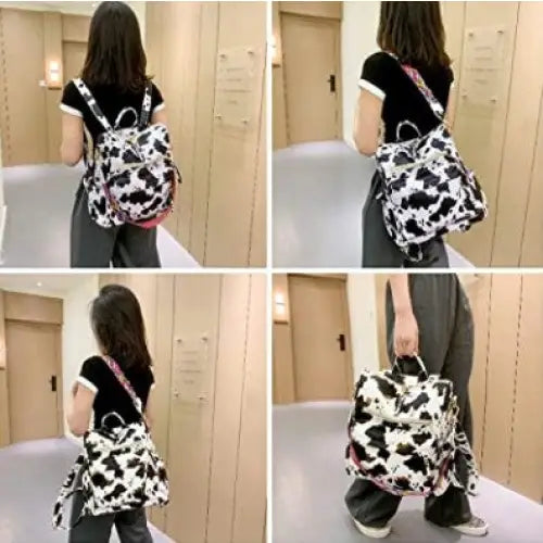 Cow Print PU Leather Handbags and Shoulder Bag