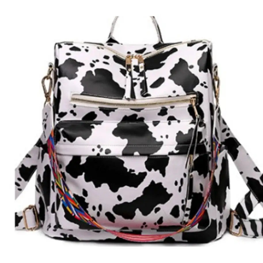 Cow Print PU Leather Handbags and Shoulder Bag