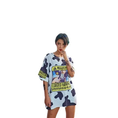 Cow Short-Sleeved Tee Dress