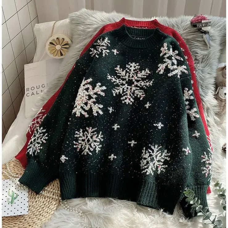 Crew Neck Ugly Knitted Sweater