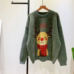 Crew Neck Ugly Knitted Sweater