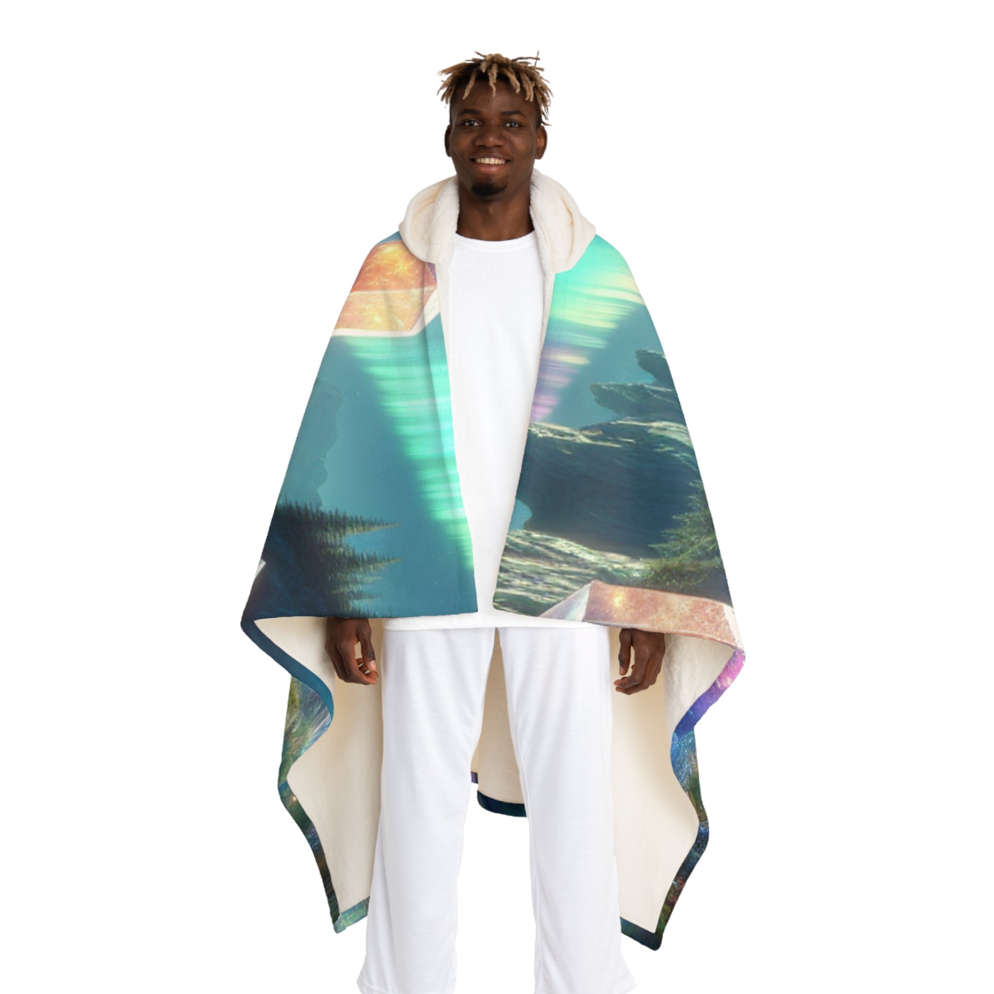 ’Crystal Mirage - Magical Hooded Sherpa Blanket’