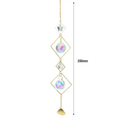 Crystal Windchime Ornament Star Moon Pendant