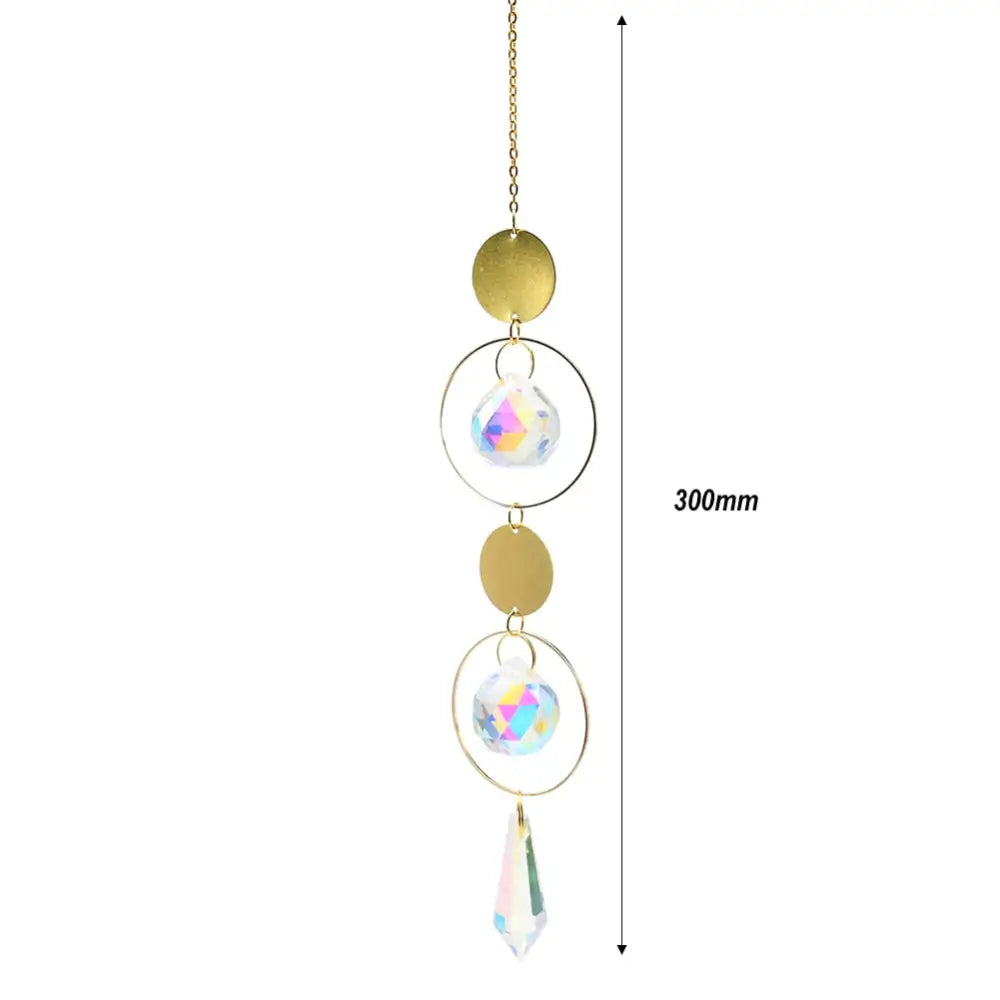 Crystal Windchime Ornament Star Moon Pendant - 11