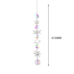 Crystal Windchime Ornament Star Moon Pendant