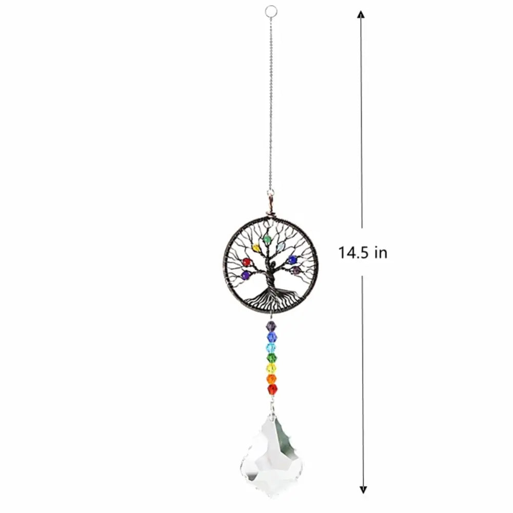 Crystal Windchime Ornament Star Moon Pendant - 2