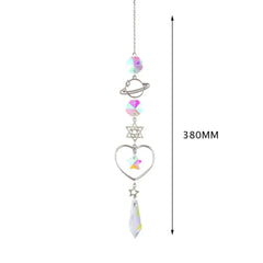 Crystal Windchime Ornament Star Moon Pendant