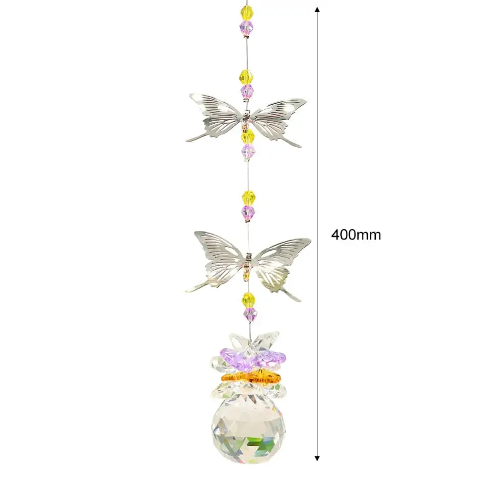 Crystal Windchime Ornament Star Moon Pendant