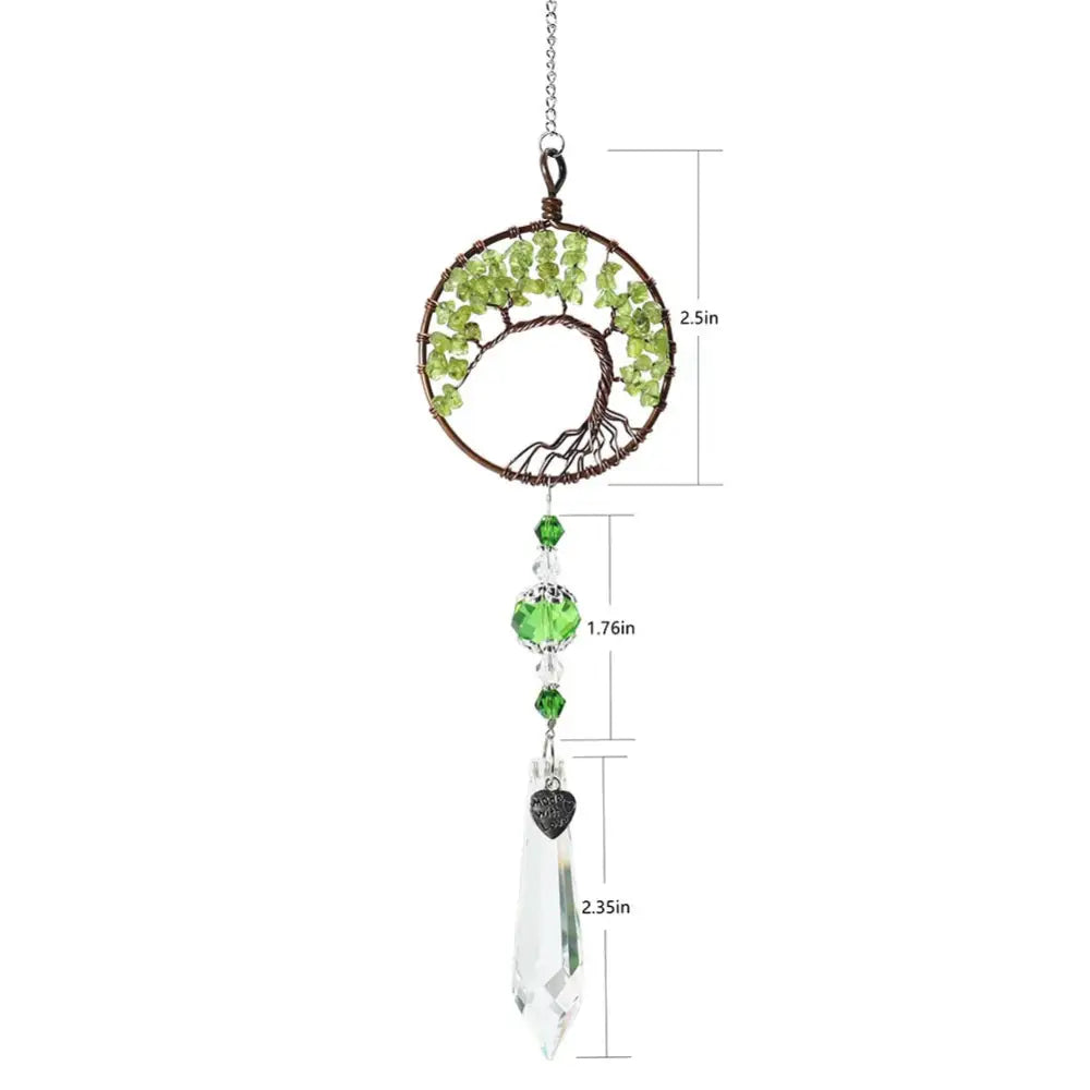 Crystal Windchime Ornament Star Moon Pendant