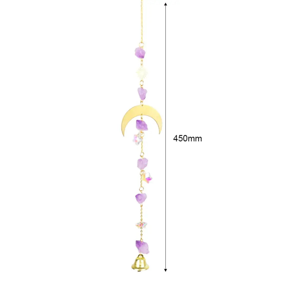 Crystal Windchime Ornament Star Moon Pendant