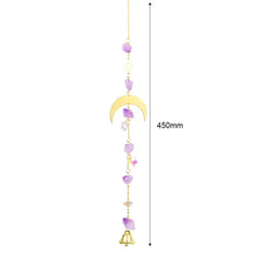 Crystal Windchime Ornament Star Moon Pendant - 3