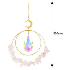 Crystal Windchime Ornament Star Moon Pendant