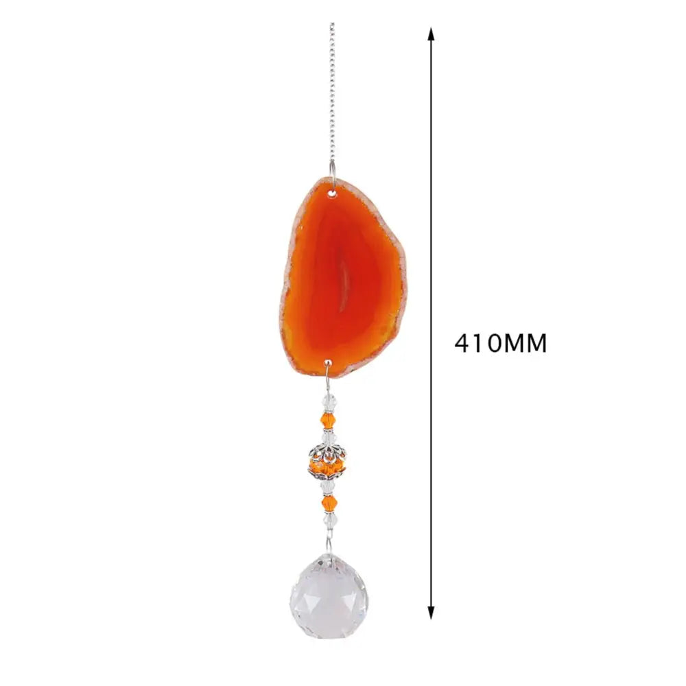 Crystal Windchime Ornament Star Moon Pendant - 34