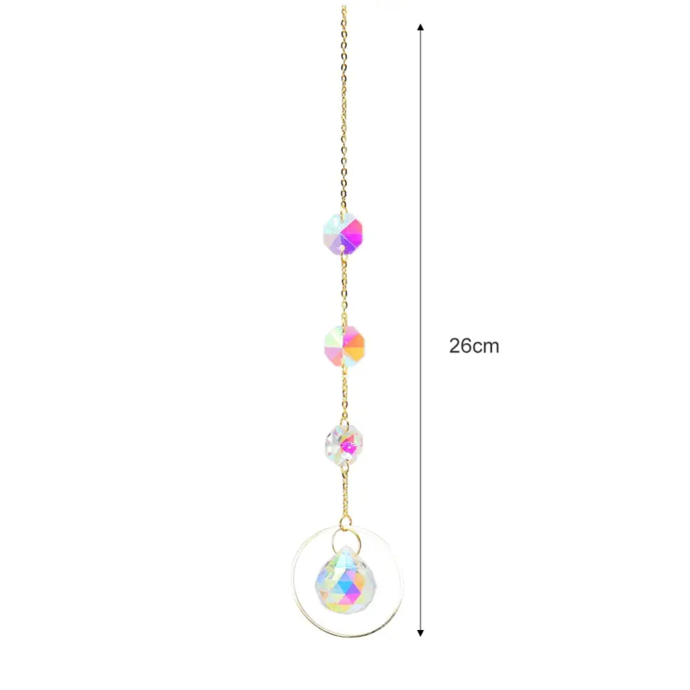 Crystal Windchime Ornament Star Moon Pendant - 5