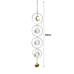 Crystal Windchime Ornament Star Moon Pendant