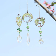 Crystal Windchime Ornament Star Moon Pendant