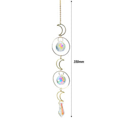 Crystal Windchime Ornament Star Moon Pendant