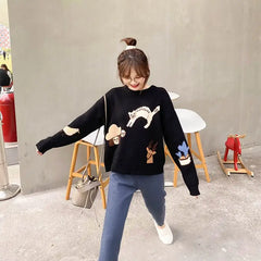 Cute Cat Lover Kitten Knitted Sweater