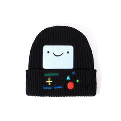 Cute Game Boy Kawaii Knitted Beanie - Black / One Size