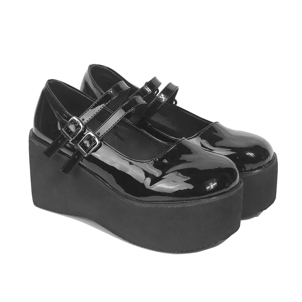 Cute Mary Janes Pumps Platform Wedges Shoes