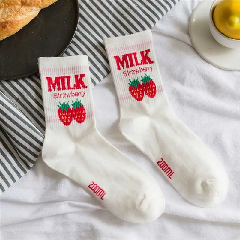 Cute Milk Socks