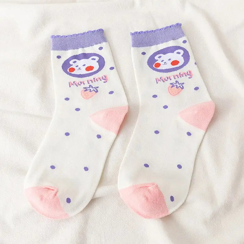 Cute Pastel Cartoon Socks