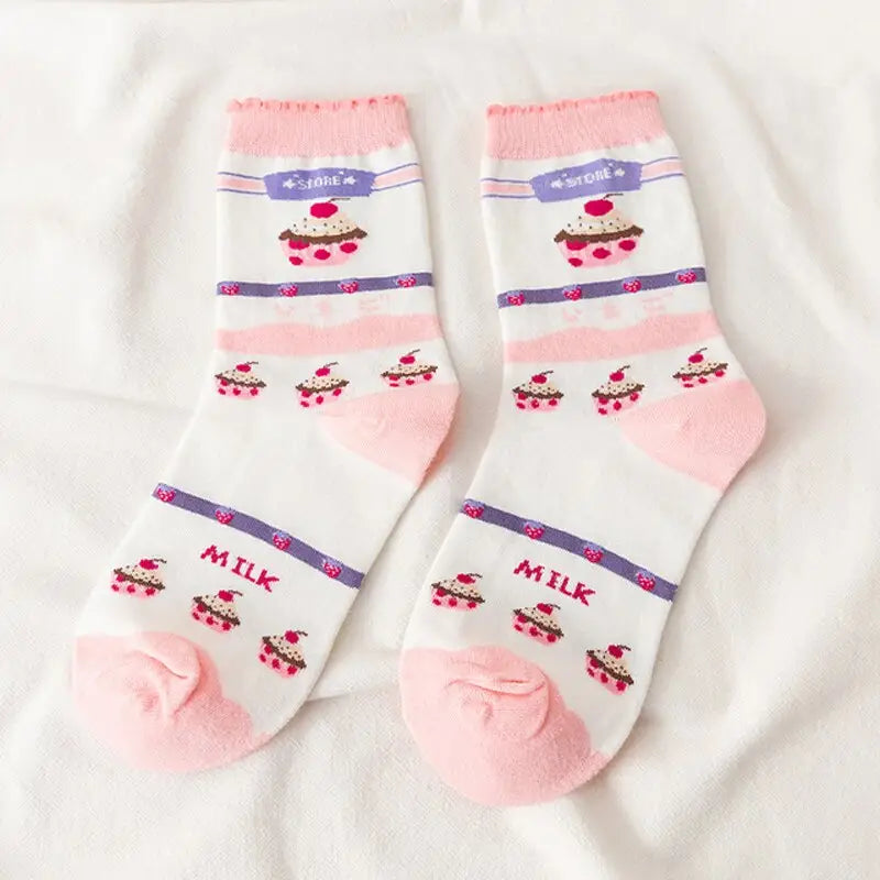 Cute Pastel Cartoon Socks