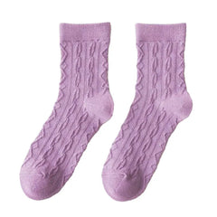 Cute Pastel Sweet Socks - Purple / One Size